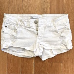 Zara White Denim Shorts Sz 4